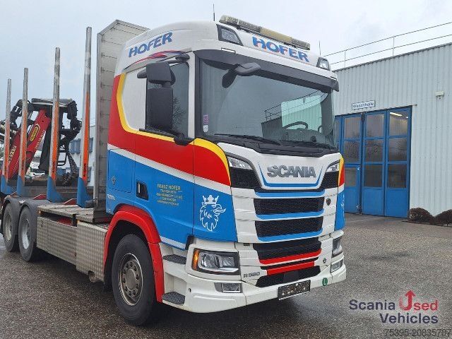 Holztransporter LKW Scania R 580 B6x4NB+Epsilon M12 Z