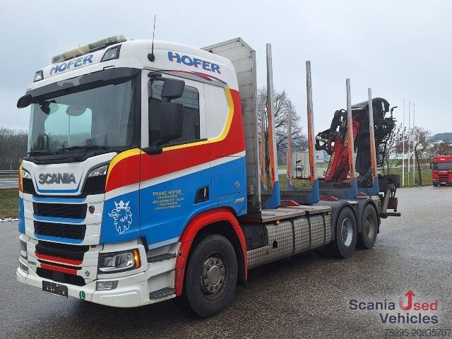 Holztransporter LKW Scania R 580 B6x4NB+Epsilon M12 Z