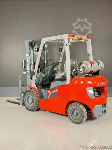 LPG front loader Heli CPYD35-G3- GAS  2,5t 4,7m Hub - KUBOTA - Garantie