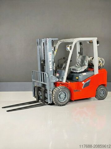 LPG front loader Heli CPYD25-G3- GAS  2,5t 4,7m Hub - KUBOTA - Garantie
