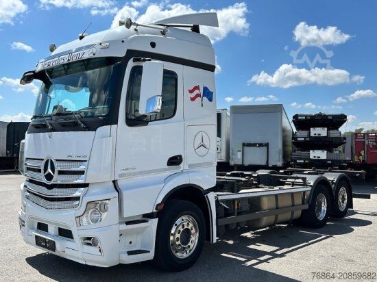 Swap body truck MERCEDES-BENZ ACTROS 2545 6X2 BDF E6, RETARDER, ALUFELGEN