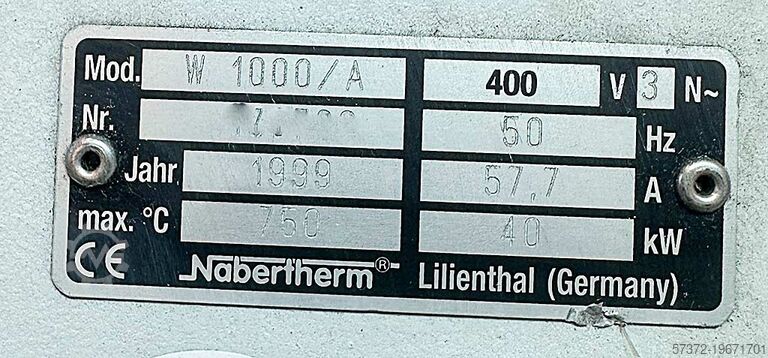 Herdwagenofen Nabertherm W 1000/A