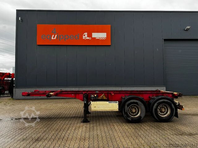 Container transportation Krone 2-assig 20FT chassis, BPW + trommel, luchtverin...