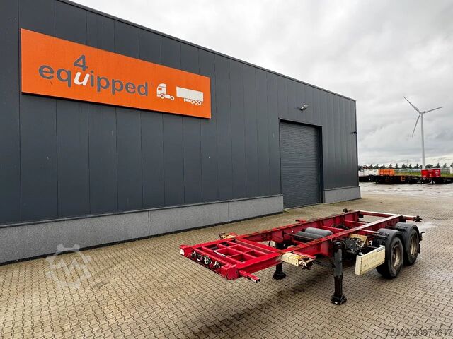 Container transportation Krone 2-assig 20FT chassis, BPW + trommel, luchtverin...