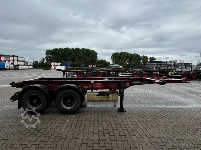 Container transportation Krone 2-assig 20FT chassis, BPW + trommel, luchtverin...