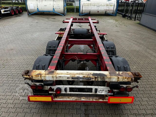 Container transportation Krone 2-assig 20FT chassis, BPW + trommel, luchtverin...