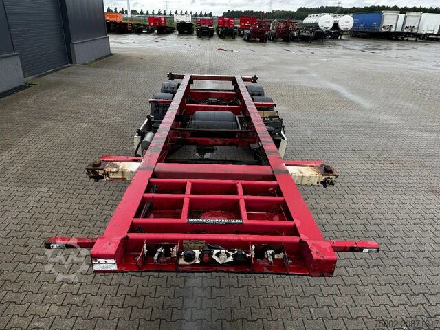 Container transportation Krone 2-assig 20FT chassis, BPW + trommel, luchtverin...