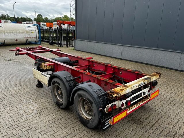 Container transportation Krone 2-assig 20FT chassis, BPW + trommel, luchtverin...