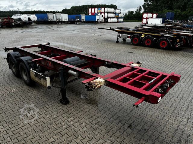 Container transportation Krone 2-assig 20FT chassis, BPW + trommel, luchtverin...