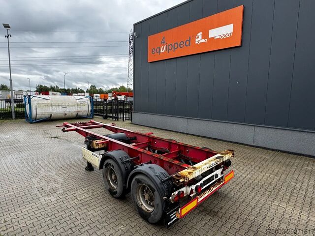 Container transportation Krone 2-assig 20FT chassis, BPW + trommel, luchtverin...