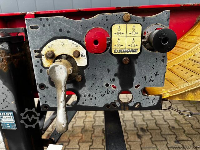 Container transportation Krone 2-assig 20FT chassis, BPW + trommel, luchtverin...