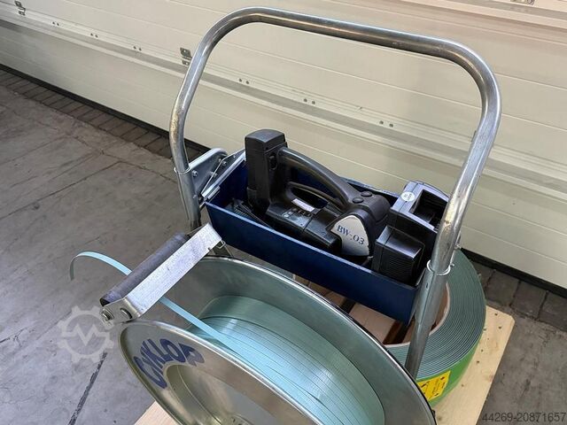 Akku-Umreifungsgerät BW-03 mit Abrollwagen BW-03 