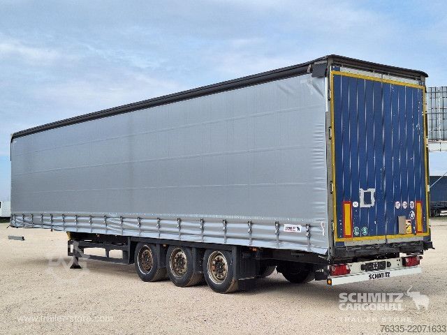 Open semitrailer with tarp Schmitz Cargobull Curtainsider Mega