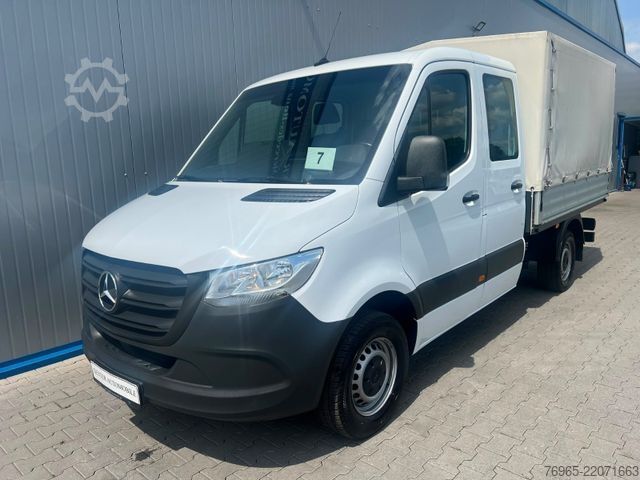 Curtain sider van MERCEDES-BENZ Sprinter 316 DOKA LANG PRITSCHE PLANE 6-SITZ AHK