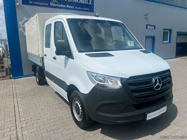 Curtain sider van MERCEDES-BENZ Sprinter 316 DOKA LANG PRITSCHE PLANE 6-SITZ AHK