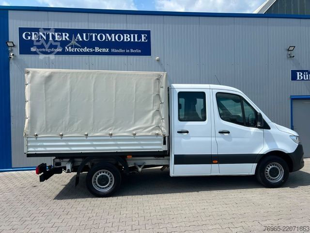 Curtain sider van MERCEDES-BENZ Sprinter 316 DOKA LANG PRITSCHE PLANE 6-SITZ AHK