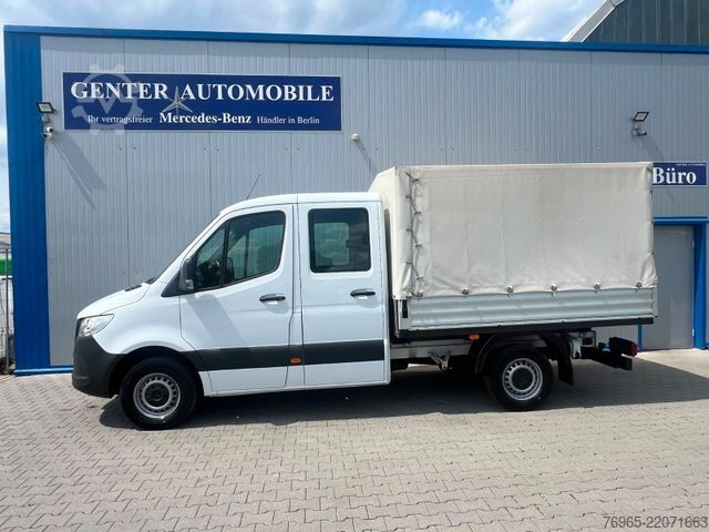 Curtain sider van MERCEDES-BENZ Sprinter 316 DOKA LANG PRITSCHE PLANE 6-SITZ AHK