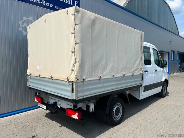Curtain sider van MERCEDES-BENZ Sprinter 316 DOKA LANG PRITSCHE PLANE 6-SITZ AHK