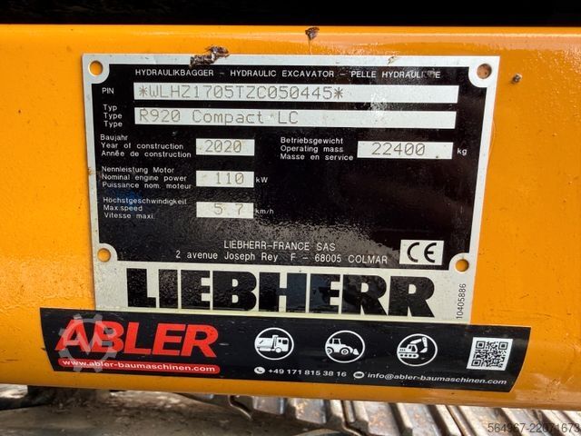 Chain excavator LIEBHERR R920 Compact LC Kettenbagger