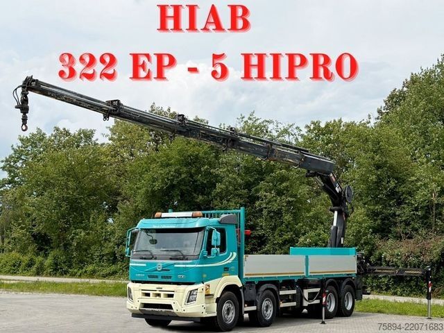 Truck mounted crane VOLVO FMX 410 *HIAB 322 EP-5 HIPRO/FUNK *8x4