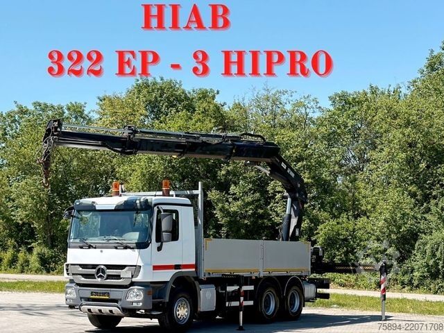 Truck mounted crane MERCEDES-BENZ ACTROS 2641 * HIAB 322 EP-3 HIPRO+FUNK / 6x4