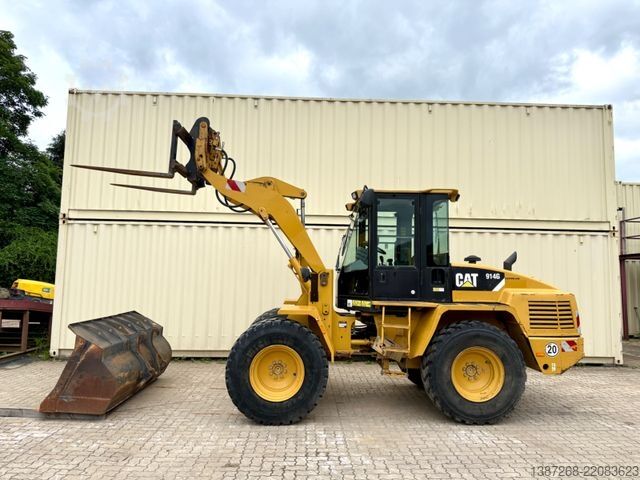 Wheel loader CATERPILLAR 914G / Schaufel+ Gabel / Deutsche Maschine