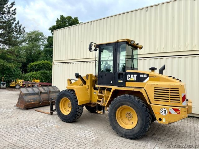 Wheel loader CATERPILLAR 914G / Schaufel+ Gabel / Deutsche Maschine