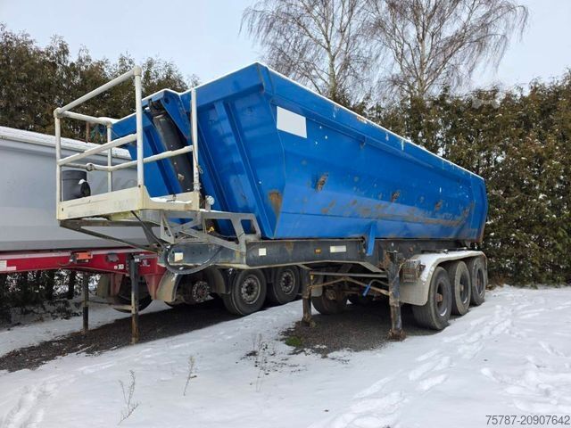 Kipper Auflieger MEILLER Stahlmulde MHKS 41/3-S, Schütte, Liftachse