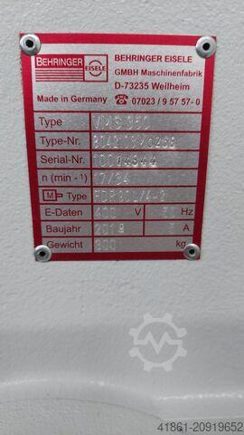 Circular metal sawing machine BEHRINGER-EISELE VMS 350