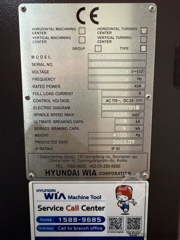 CNC lathe Hyundai Wia HD2200
