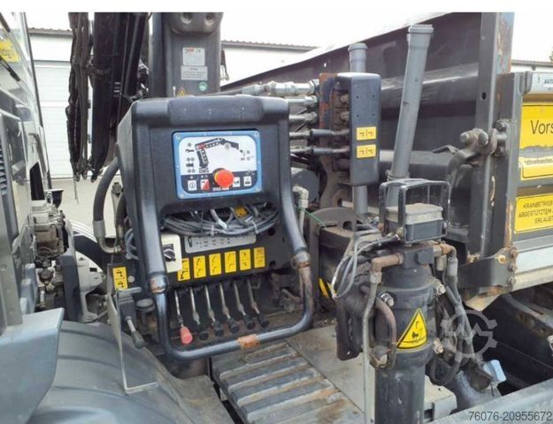 Three-sided tipper truck MERCEDES-BENZ Atego MB 1223 K Kran Hiab 077B-2 HIDUO Funk AHK