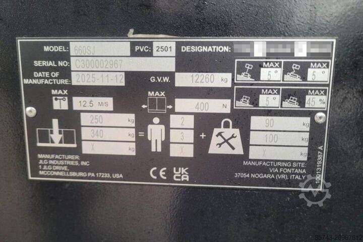 Telescopic boom lift JLG 660SJ Quad Tracks Also Available For Rent, New, Di