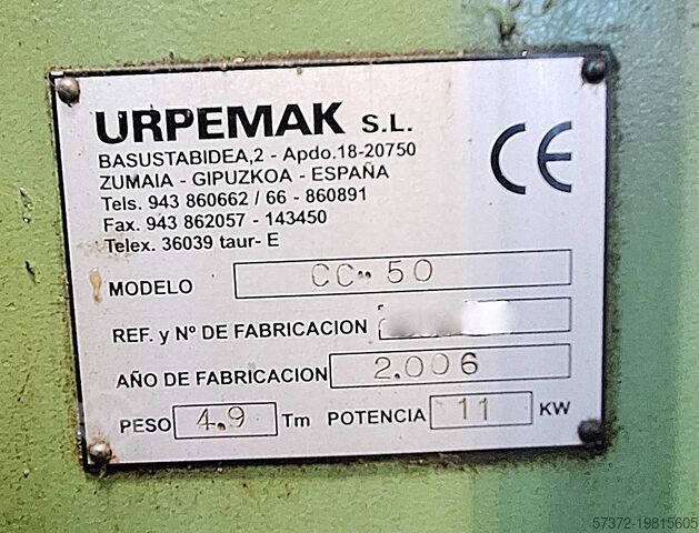 Die Casting Machine Urpemak CC 50