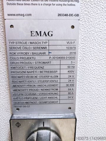 Vertikaldrehmaschine EMAG VL5i F.