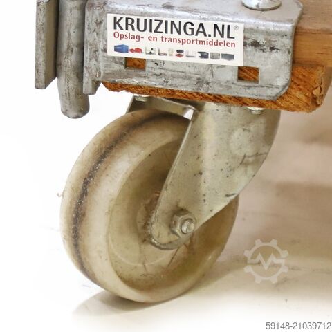 Gebrauchte Rollbehälter 2-seitig Klemmwände + 2 Nylon-Spanngurte , L: 800, B: 680, H: 1680 Kruizinga 98-2946GB