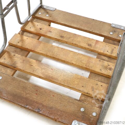 Gebrauchte Rollbehälter 2-seitig Klemmwände + 2 Nylon-Spanngurte , L: 800, B: 680, H: 1680 Kruizinga 98-2946GB