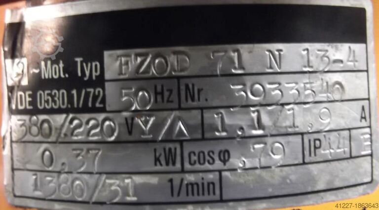 Getriebemotor 0,37 kW 31 U/min Stephan Werke FZOD044S  FZOD71N13-4