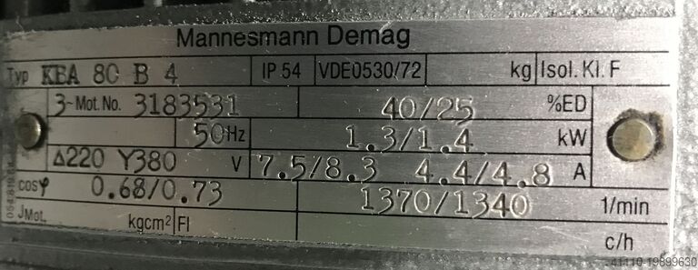 Fine-feed drive DEMAG 