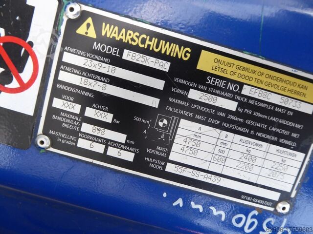 Electric 4-wheel forklift Mitsubishi FB25K-PAC
