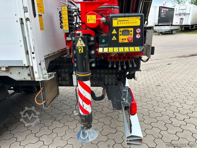 Flatbed truck DAF XF 480 Baustoffpritsche mit Fassi Ladekran F235
