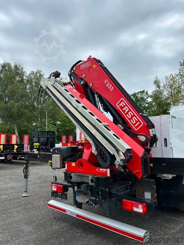 Truck mounted crane DAF XF 480 Baustoffpritsche mit Fassi Ladekran F235