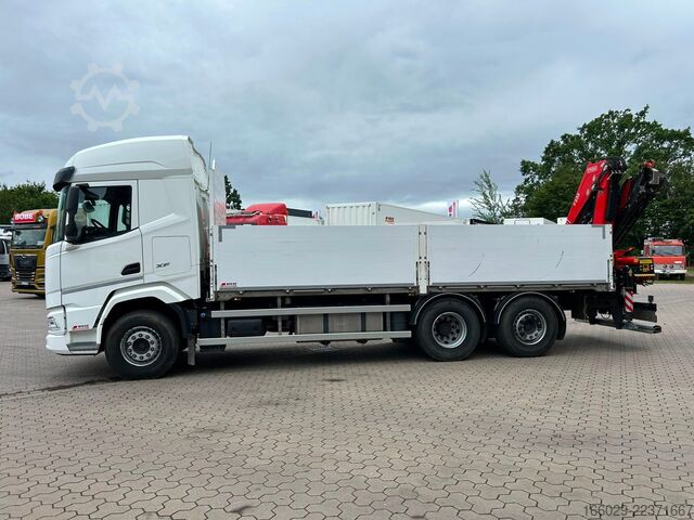 Truck mounted crane DAF XF 480 Baustoffpritsche mit Fassi Ladekran F235