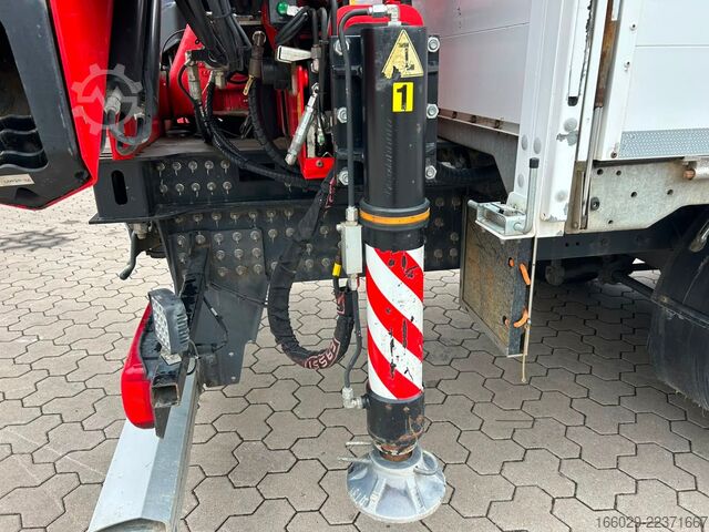Truck mounted crane DAF XF 480 Baustoffpritsche mit Fassi Ladekran F235