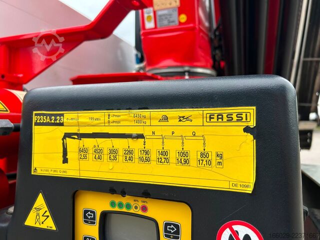 Truck mounted crane DAF XF 480 Baustoffpritsche mit Fassi Ladekran F235