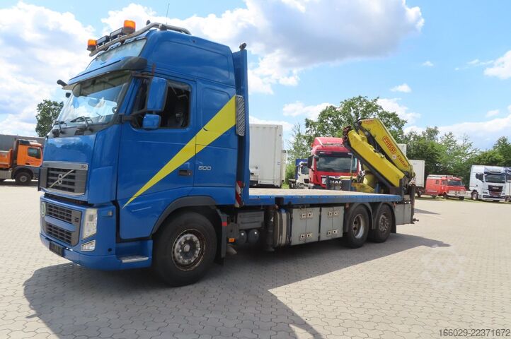 Truck mounted crane VOLVO FH 500, Kran Fassi F360XP, Containerpritsche