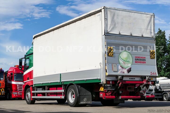 Flatbed truck with tarp MERCEDES-BENZ Actros 1842 Pritsche Plane Vollluft LBW Euro 6