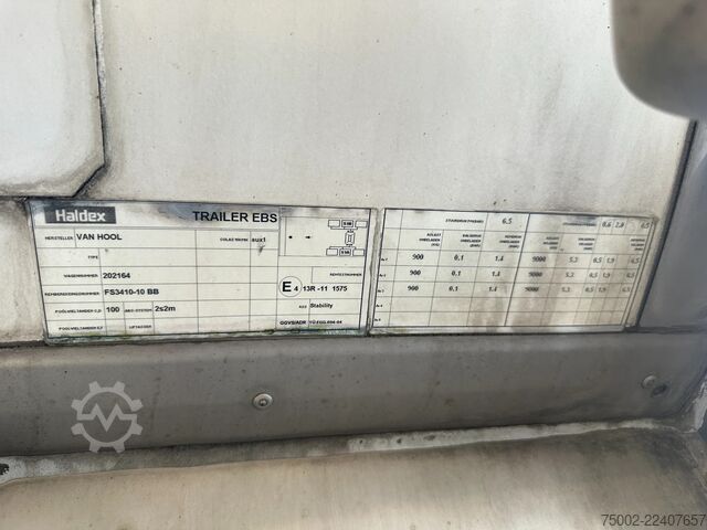 Food tanker Van Hool FOOD / RVS chassis / empty weight: 5.860kg / 29...