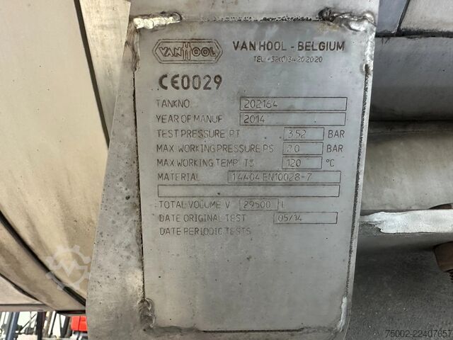 Food tanker Van Hool FOOD / RVS chassis / empty weight: 5.860kg / 29...