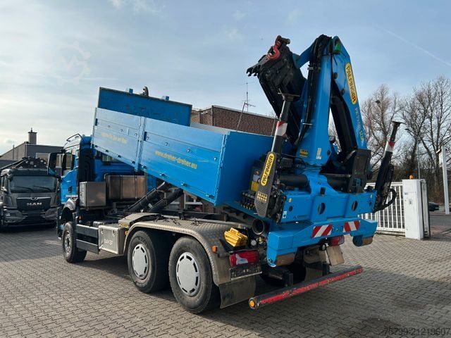 Truck mounted crane MAN 26.510 Wechselsystem Abroller+PK19001+Container