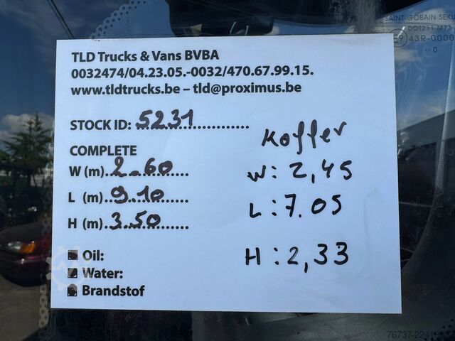 Koffer Iveco Eurocargo **120E25-EURO5-BELGIAN TRUCK**
